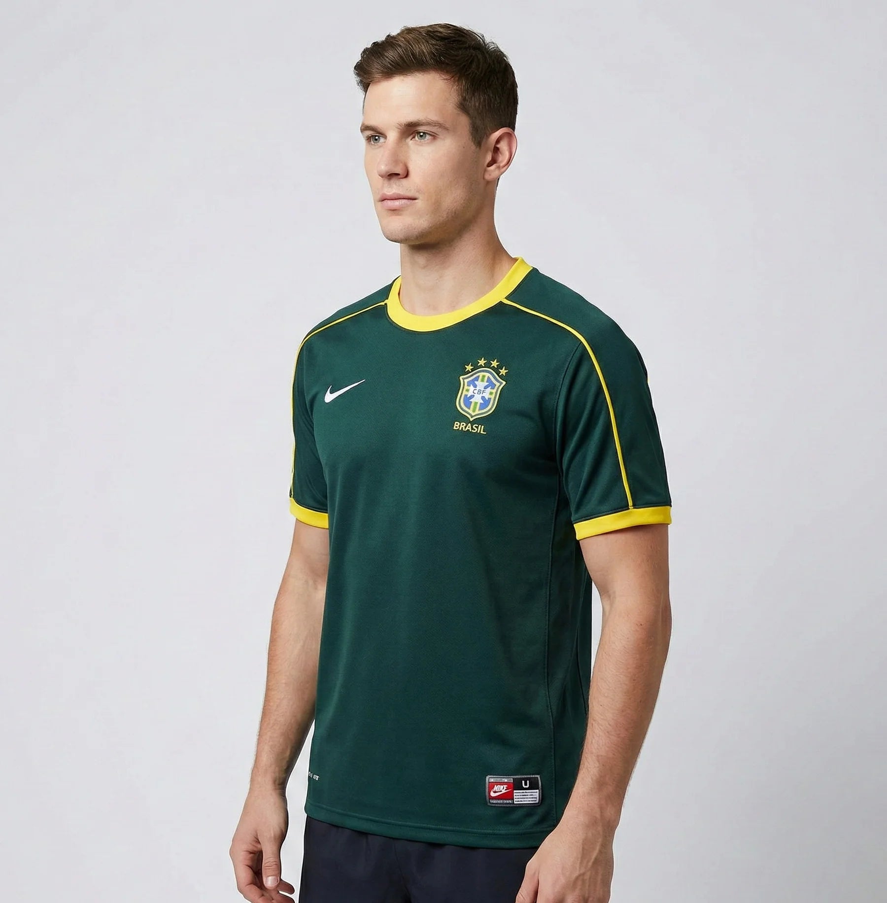 Camisola Brasil Home 98/99 Verde Retro - Guarda Redes