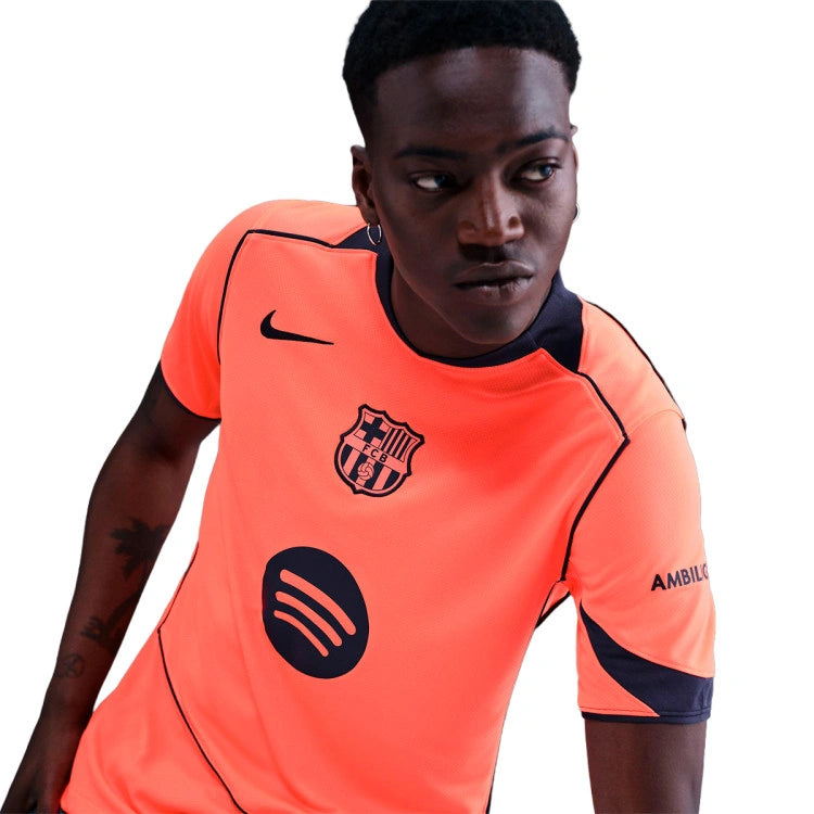 Camisola FC Barcelona Third Laranja 2025/26 - TOTAL 90