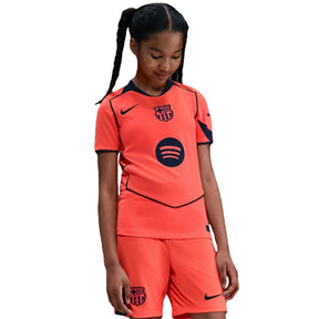 Conjunto Infantil FC Barcelona total 90 laranja 2025/26 - Nike