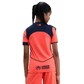 Conjunto Infantil FC Barcelona total 90 laranja 2025/26 - Nike