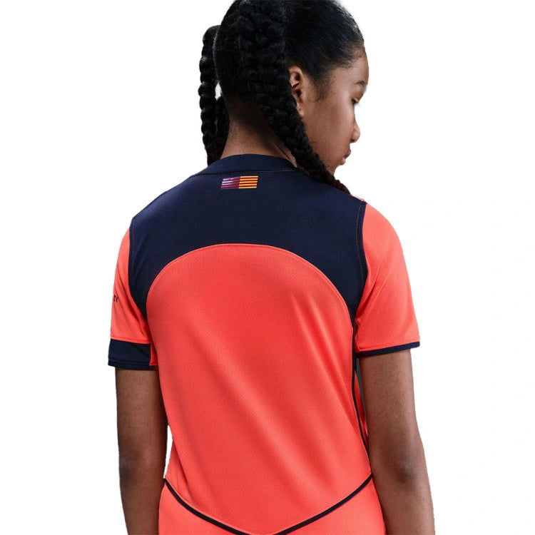 Conjunto Infantil FC Barcelona total 90 laranja 2025/26 - Nike