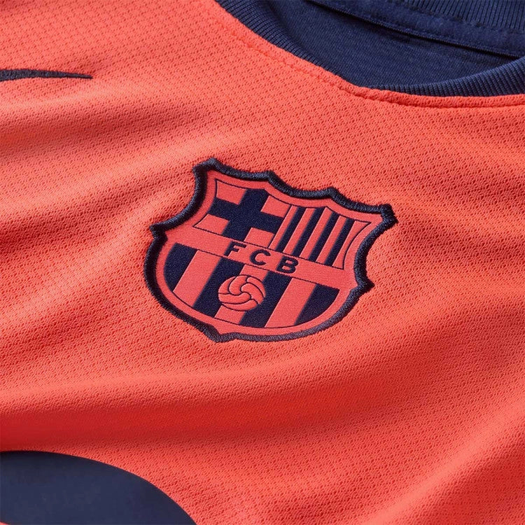 Conjunto Infantil FC Barcelona total 90 laranja 2025/26 - Nike
