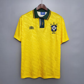 Camisola Brasil Home 91/93 Retro