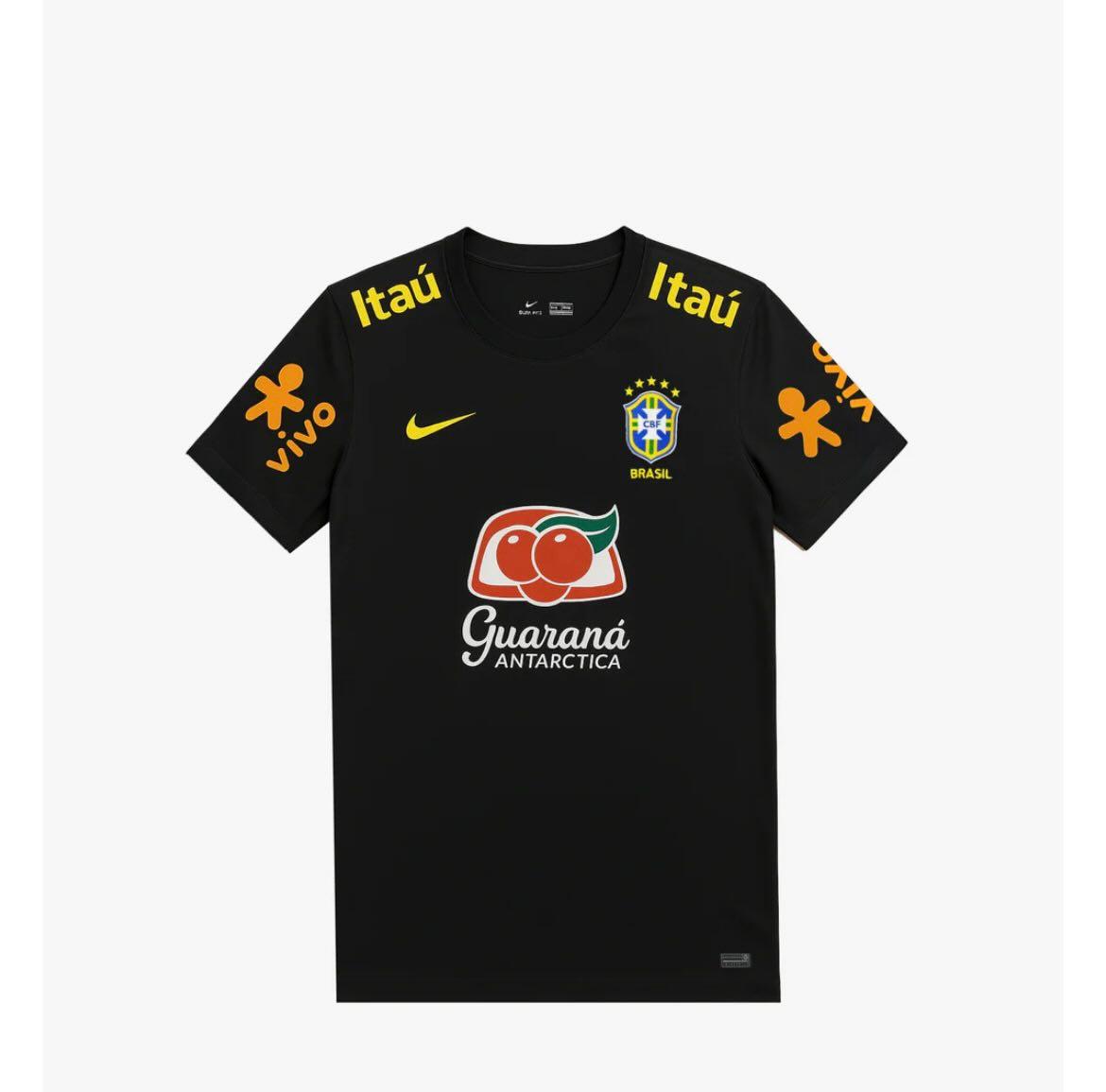 Camisola Brasil Treino Preta