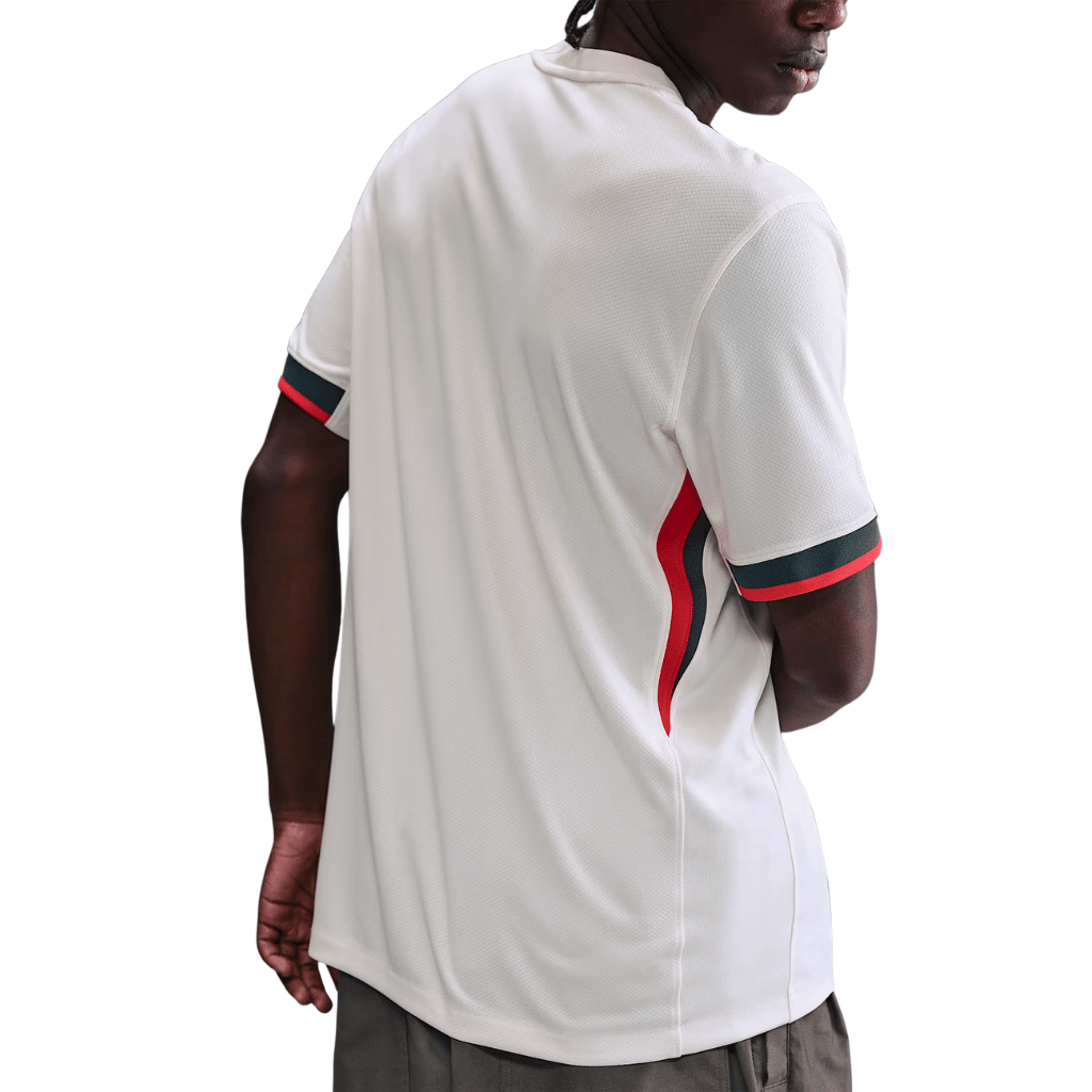 Camisola Chelsea Away 2025/26 Off White, vista traseira destacando o design da camisa.