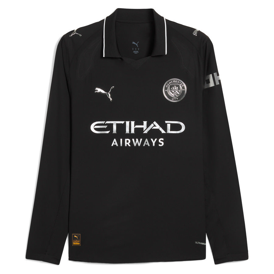 Camisola Manchester City alternativa preta 2025/26 - MANGA LONGA