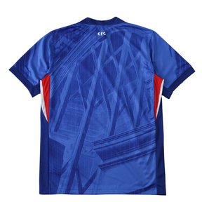 Camisola Chelsea Home 2025/26 Blue - Parte de trás com design gráfico e detalhamento em azul.