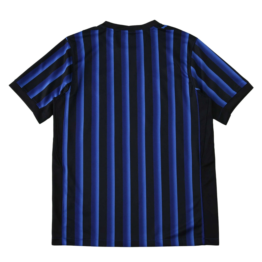 Camisola Inter de Milão Home 2025/26 vista traseira com listras azuis e pretas.