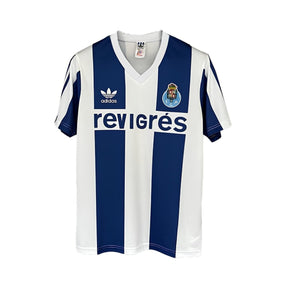 Camisola Retro FC Porto Principal 90/93 com listras azuis e brancas da Adidas
