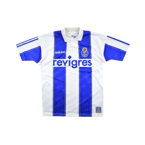 Camisola Retro FC Porto Principal 95/97, design em azul e branco, da marca Adidas, disponível na OLYMPIC STORE.