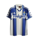 Camisola Retro FC Porto Principal 97/98 com listras azuis e brancas, fabricada pela Kappa.