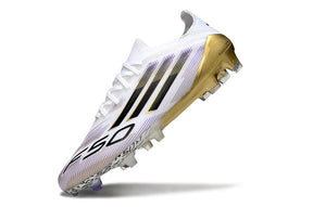 Chuteira Adidas F50 FG Elite Branca e Dourada