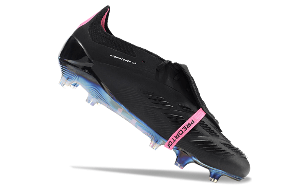 Chuteira Adidas Predator Elite Tongue FG - Cinza e Preta com design sofisticado e tecnologia avançada.