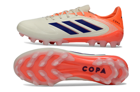 Chuteira Adidas Copa Pure III Elite AG - Coral Blaze Pack com design vibrante e sola AG para relvados sintéticos.