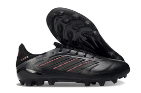 Chuteira Adidas Copa Pure III Elite AG - Preta vista lateral com sola AG para relvados sintéticos