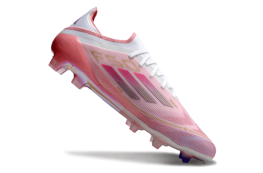 Chuteira Adidas F50.1 YAMAL FG Rosa, ideal para desempenho e estilo em campo com tecnologia de ponta.