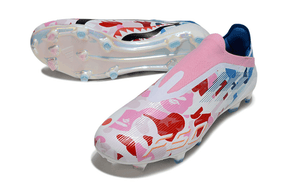 Chuteira Adidas F50 FG Elite Ed. "Bape" com design colorido e inovador para performance no futebol.