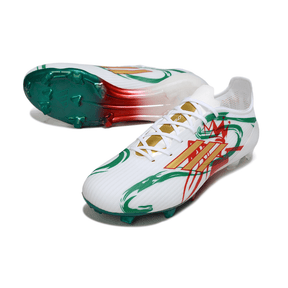 Chuteira Adidas F50 FG Elite - Ed. "Mo Salah" com design icônico e tecnologia de ponta para desempenho em campo.