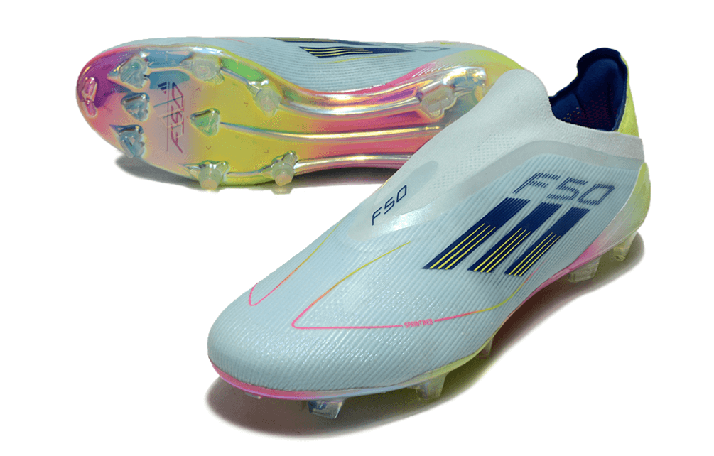 Chuteira Adidas F50 LL FG - Azul e Verde com design moderno e sola colorida para melhor desempenho em campo.