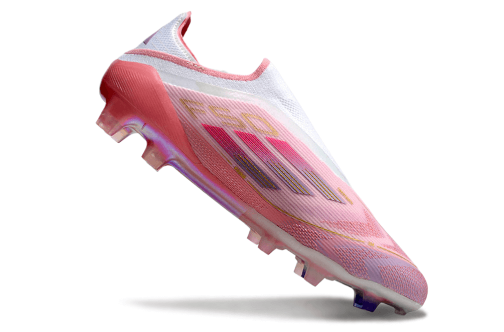 Chuteira Adidas F50 LL YAMAL FG - Rosa com design leve e inovador para desempenho no futebol