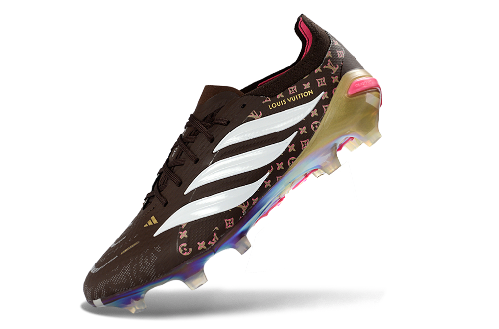 Chuteira Adidas Predator Elite FG 26 - Ed. "Louis Vuitton" (Cópia) com design exclusivo e tecnologia avançada.