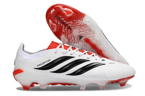Chuteira Adidas Predator Elite FG 26 - "Finishers Steel" Branca com design moderno e tecnológico.