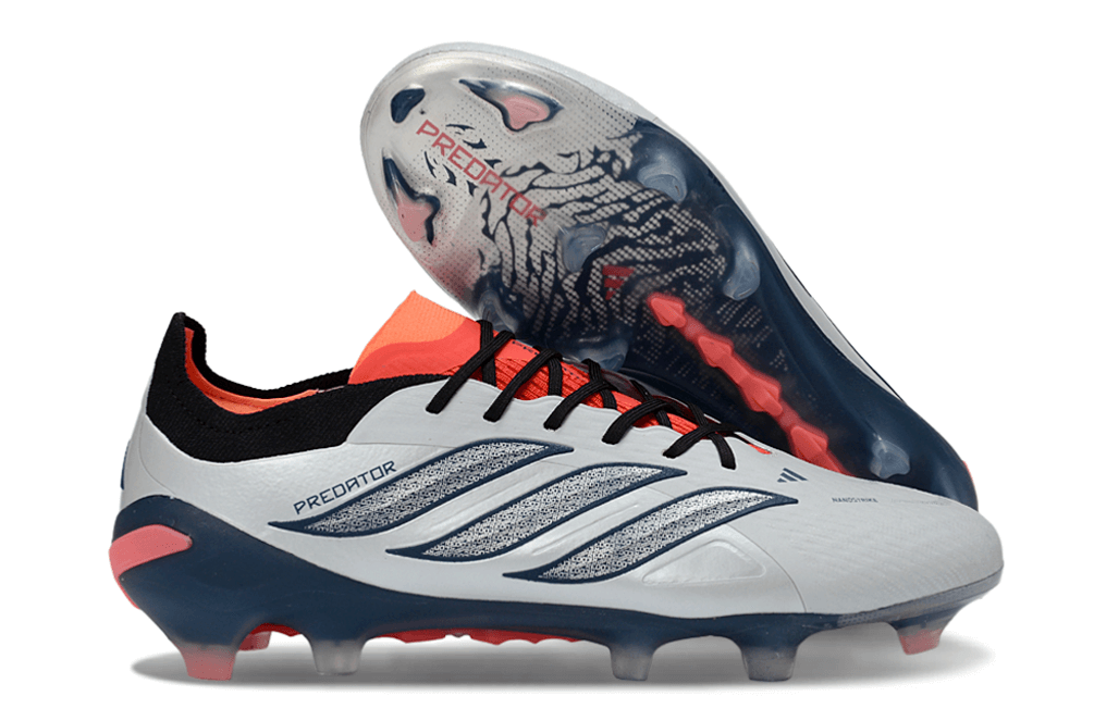 Chuteira Adidas Predator Elite FG 26 - "Finishers Steel" com design inovador e melhorias de desempenho no campo.