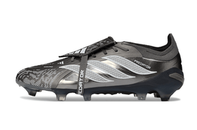 Chuteira Adidas Predator Elite FG 26 - "Finishers Steel" Prateada com design sofisticado e tecnologia de ponta.