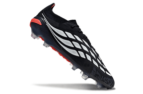 Chuteira Adidas Predator Elite FG 26 - "Finishers Steel" Preta e Branca com design icônico e tecnologia avançada.