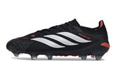 Chuteira Adidas Predator Elite FG 26 - "Finishers Steel" Preta e Branca lateral com design moderno e otimizado.