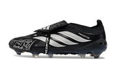 Chuteira Adidas Predator Elite FG 26 - "Finishers Steel" - Preta com design inovador e alto desempenho em campo.