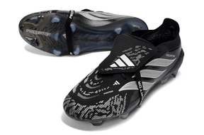 Chuteira Adidas Predator Elite FG 26 - "Finishers Steel" - Preta, design premium e controle excepcional para futebol.