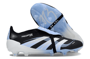 Chuteira Adidas Predator Elite FG Tongue Preta Ed. "Bellingham" com design clássico e tecnologia de ponta.