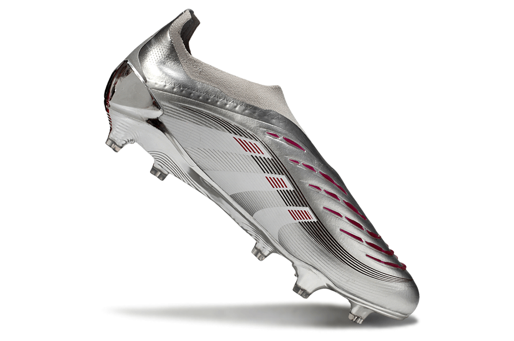 Chuteira Adidas Predator Elite FG LL - Prateada Ed. "Bellingham" - Edição especial com design sofisticado.