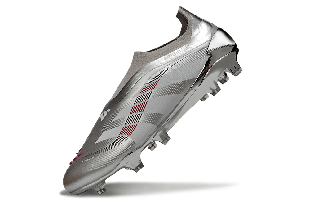 Chuteira Adidas Predator Elite FG LL - Prateada Ed. "Bellingham" com design prateado e tecnologia de ponta.