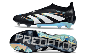Chuteira Adidas Predator Elite FG LL - Preta e Branca com design moderno e tecnologia avançada para desempenho em campo.