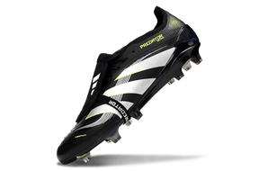 Chuteira Adidas Predator Elite FG Tongue Preta e Amarela com design arrojado para desempenho em campo.