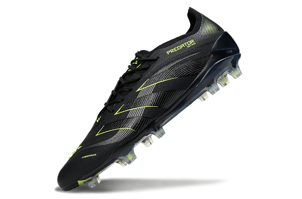 Chuteira Adidas Predator Elite FG - Preta e Amarela com design arrojado e tecnologia Controlskin