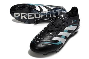 Chuteira Adidas Predator Elite FG - Preta e Branca Ed. "Mercedes" com design sofisticado e tecnologia avançada.