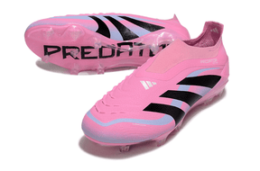 Chuteira Adidas Predator Elite FG - Rosa com design vibrante e moderno para desempenho em campo.