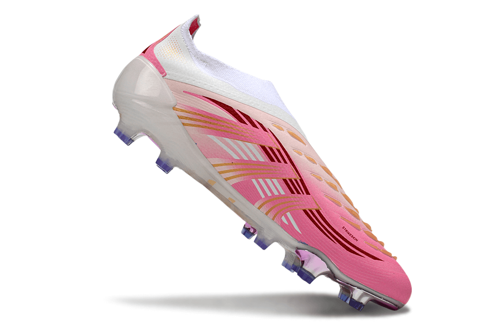 Chuteira Adidas Predator Elite FG LL - Rosa em design moderno e vibrante, ideal para destaque em campo.