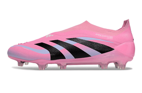 Chuteira Adidas Predator Elite FG - Rosa com design vibrante e moderno, destacando-se no campo.