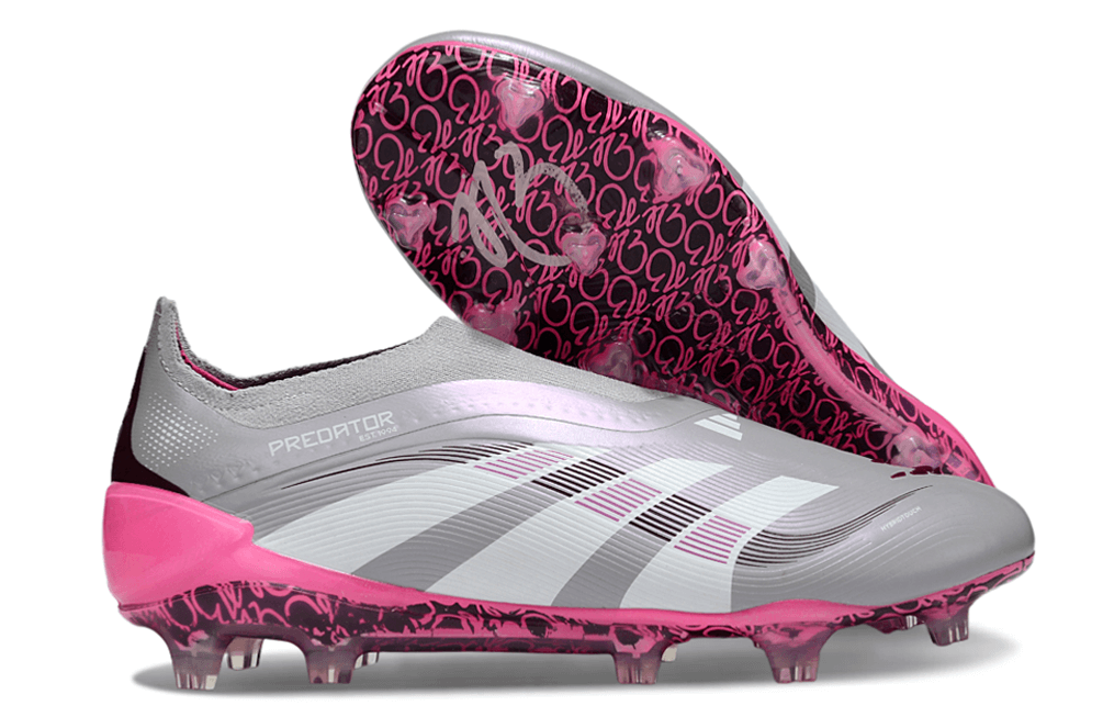 Chuteira Adidas Predator Elite FG LL - Rosa Ed. "Bellingham" com design exclusivo e tecnologia avançada.