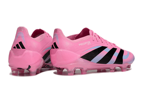 Chuteira Adidas Predator Elite FG - Rosa e Preta com design moderno e tecnologia de ponta.