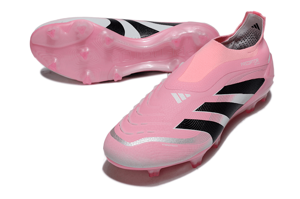Chuteira Adidas Predator Elite FG LL - Rosa com design moderno e vibrante, ideal para jogadores em gramados naturais.