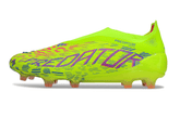 Chuteira Adidas Predator Elite FG - Verde com design vibrante e tecnologia de ponta para desempenho em campo.