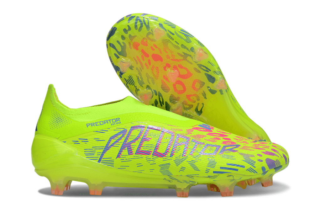 Chuteira Adidas Predator Elite FG - Verde com design vibrante e tecnologia avançada para desempenho no campo.