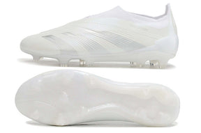Chuteira Adidas Predator Elite Laceless FG - Branca com design inovador e tecnologia de ponta para desempenho em campo.