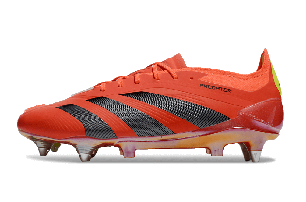 Chuteira Adidas Predator Elite SG com design inovador e travas para gramados macios.