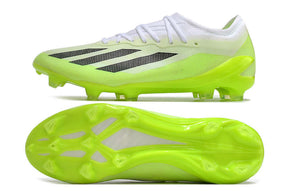 Chuteira Adidas X Crazyfast FG Elite .1 Verde lateral e sola em verde vibrante
